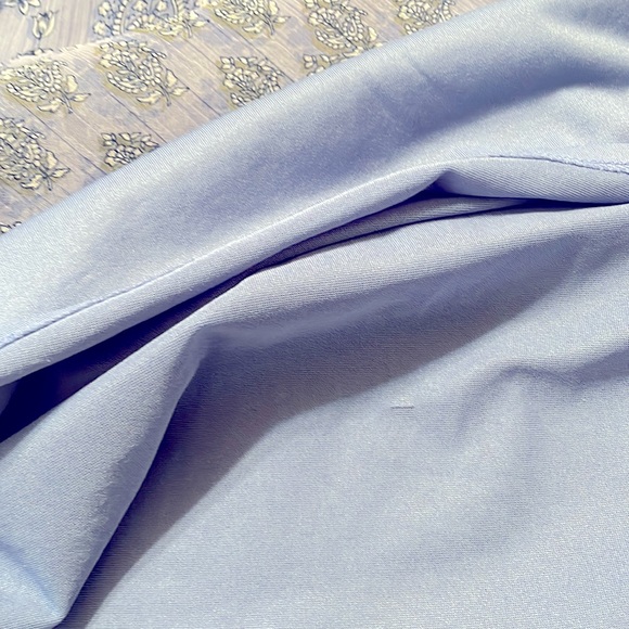 Women’s Size XL Blue Patterned Sheer Lined Tunic - Picture 7 of 8